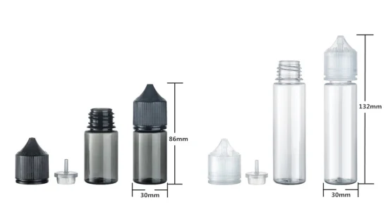 Cosmetic Packaging Long Nozzle Tip Cap Empty Plastic Body Pet Lotion Bottle