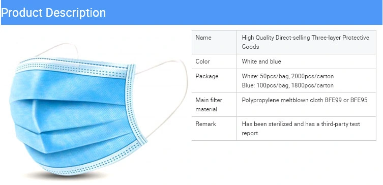 Solid Color Disposable 1PC/Bag 3 Ply Dustproof Breathable Meltblown Cloth Protective Mask