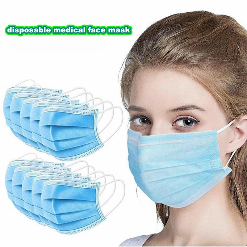 Disposable Face Masks 3-Layers Adult Disposable Civilian Masks Dust Proof Non-Woven Fabric Plus Melt Blown Cloth Masks 54 Haze Non-Woven Face Mask